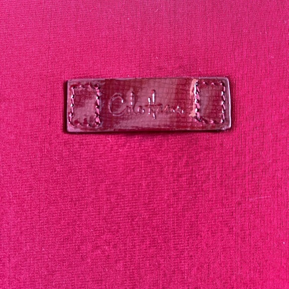 Cherry red neoprene and patent laptop sleeve from Cole Haan. Fits 14” laptop. - Picture 4 of 5